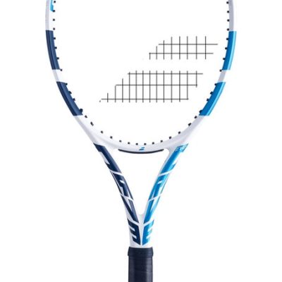 BABOLAT EVO DRIVE WHITE STRUNG WHITE BLUE 270 GR
