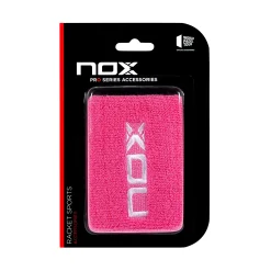 بسته مچ‌بند ۲ عددی صورتی با لوگوی سفید NOX