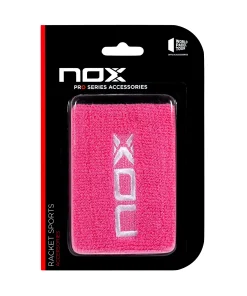 بسته مچ‌بند ۲ عددی صورتی با لوگوی سفید NOX