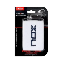 بسته مچ‌بند ۲ عددی سفید با لوگوی آبی NOX