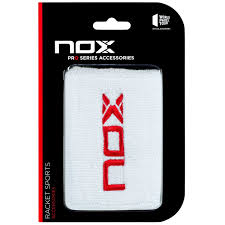 بسته مچ‌بند ۲ عددی سفید با لوگوی قرمز NOX