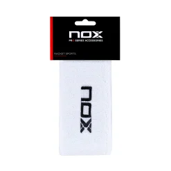 بسته مچ‌بند بلند سفید با لوگوی مشکی NOX