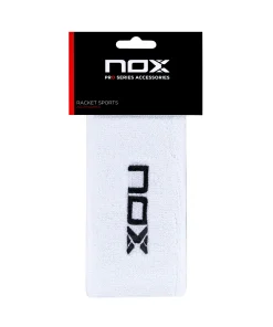 بسته مچ‌بند بلند سفید با لوگوی مشکی NOX