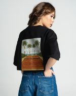 تیشرت نخل و تنیس مشکی - Image 3